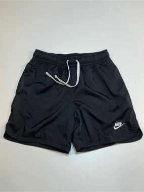 Nike Black Woven Drawstring Athletic Running Lounge Volley Shorts
